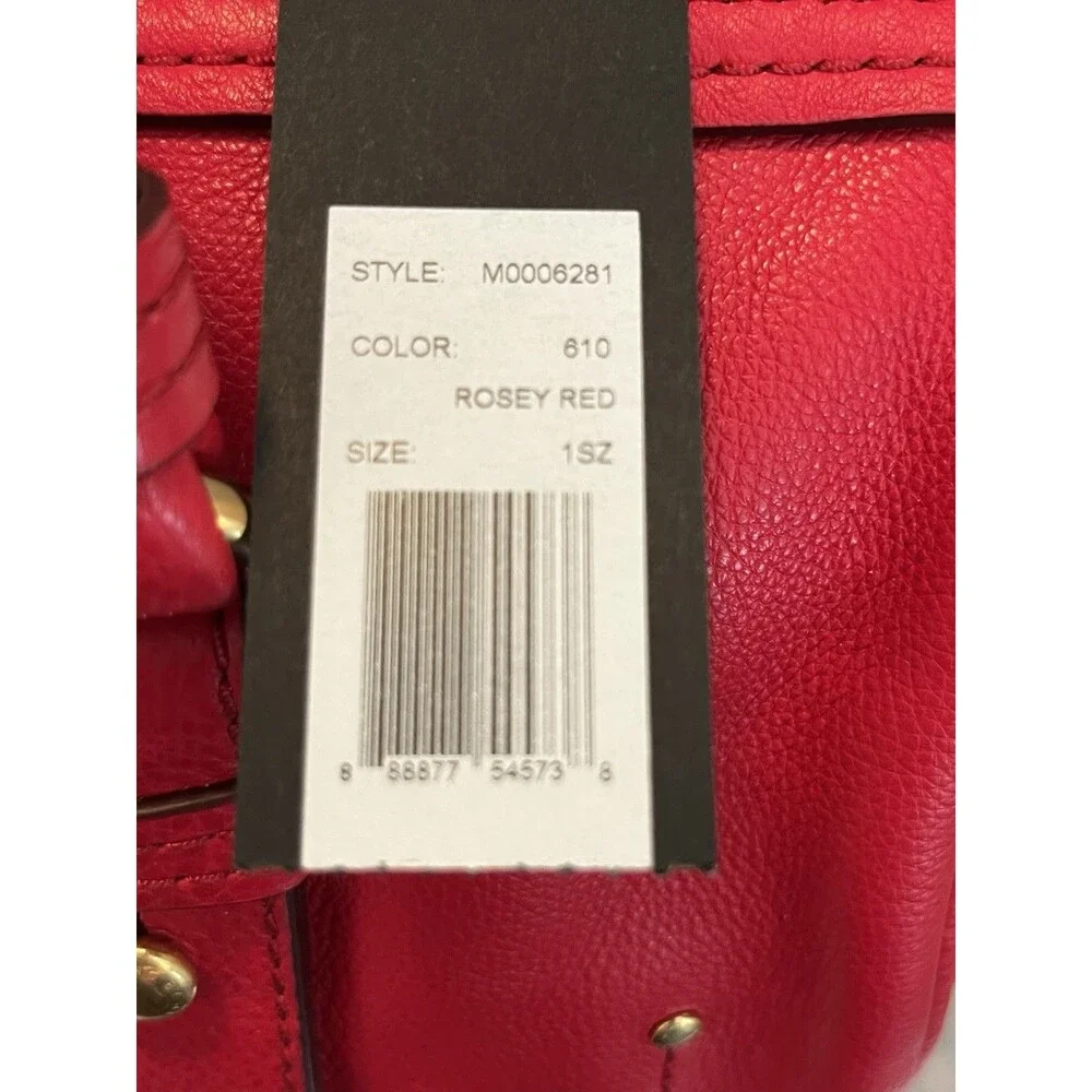 NWT Marc by Marc Jacobs Rosey Red Leather Turnlock Crossbody Shoulder Bag